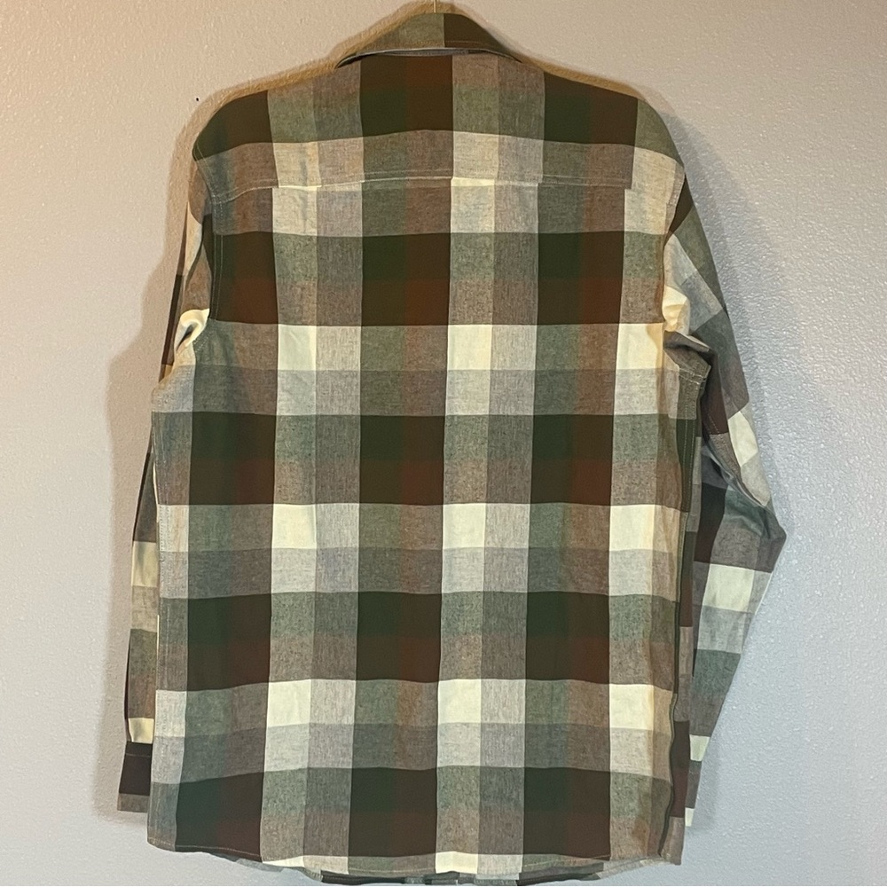 Ducks Unlimited Flannel Shirt Mens Medium Brown Plaid Long Sleeve Button Up NWT - Picture 5 of 13